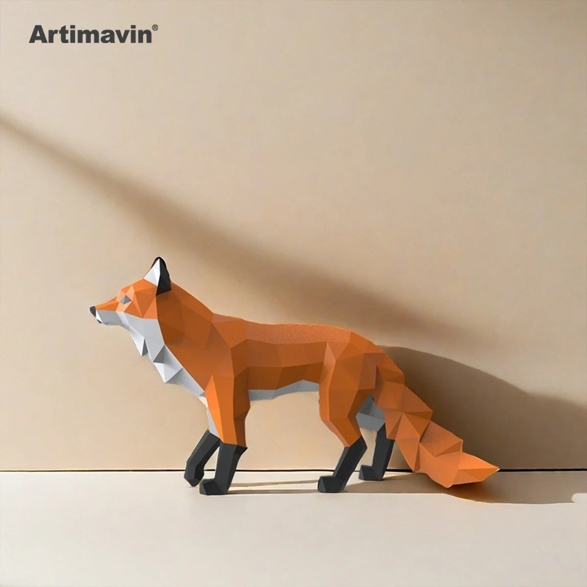DIY 3D Paper Papercraft Kit – UrbanFolds Papercraft Kit – DIY papercraft kit, angle view