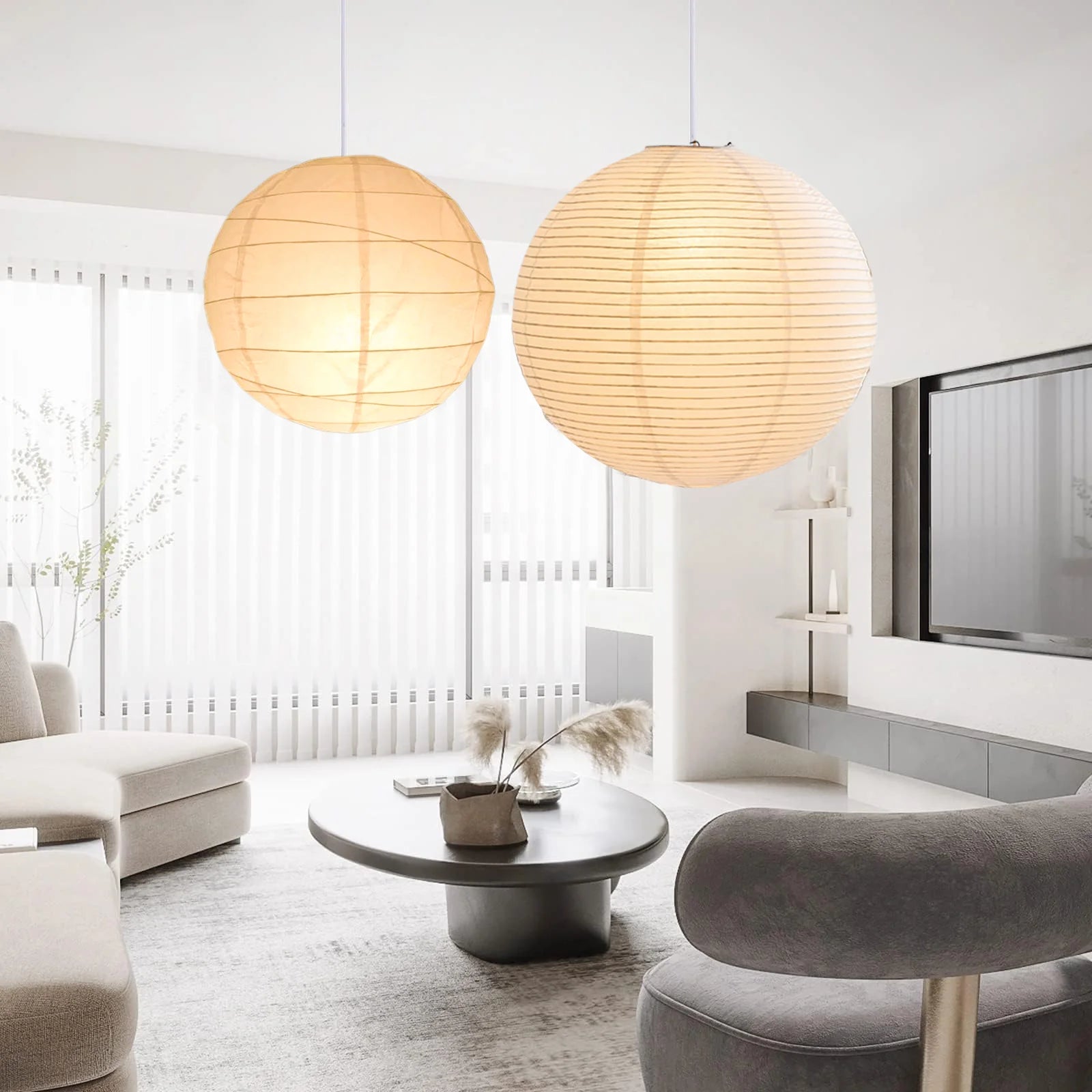 Modern Paper Modern Modern Noguchi Rice Light Japanese Hanging s Minimalist Ceiling Light for /Cafe – Folded – Folded – DI...