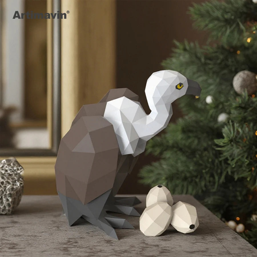 DIY 3D Paper Papercraft Kit – UrbanFolds Papercraft Kit – DIY papercraft kit, angle view