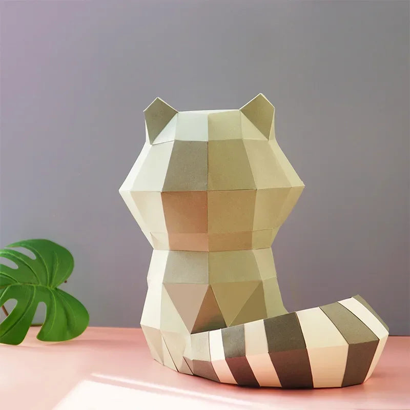 DIY 3D Paper Papercraft Kit – UrbanFolds Papercraft Kit – DIY papercraft kit, angle view