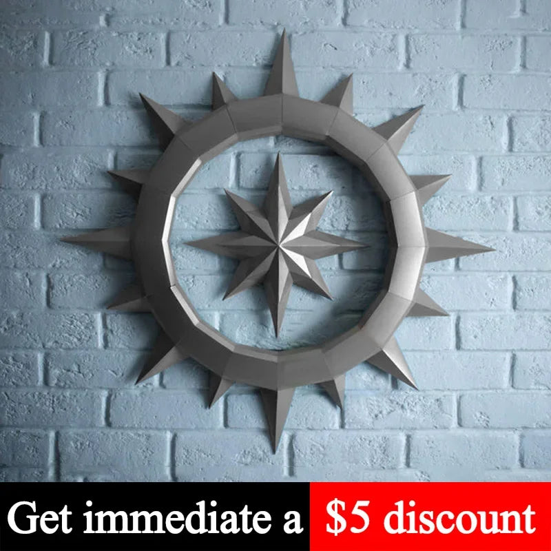 DIY 3D Paper 70CM Pirate Ship Mariner's Compass Art ation, craft, Handmade Adult Craft Toy RTY248 – Geometric Papercraft K...