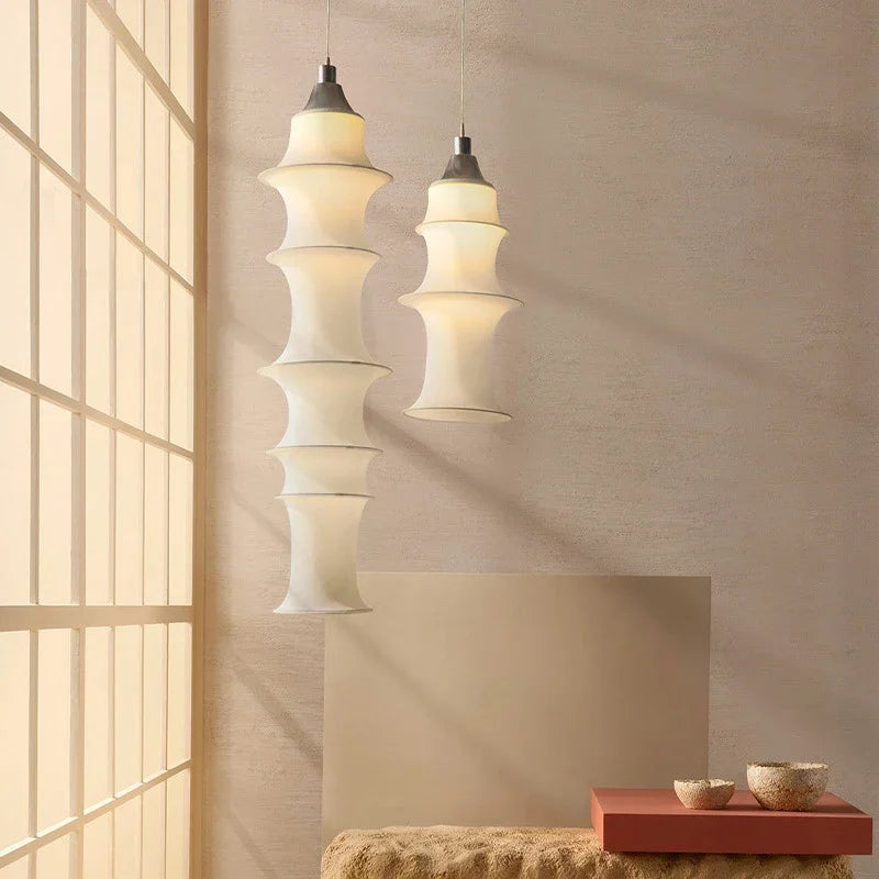 Modern Paper Modern Modern Nordic Minimalist Fabric Wabi Sabi Led Lights Living Dining Room Loft Chandelier Bedroom Corner...