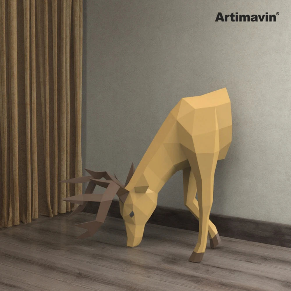 DIY 3D Paper Papercraft Kit – UrbanFolds Papercraft Kit – DIY papercraft kit, angle view