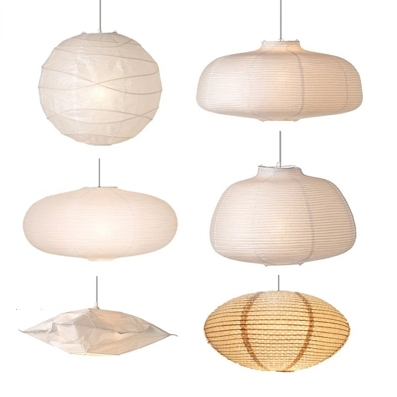 Modern Paper Japanese Chandelier Spherical White Lights Moon Hanging for Living Room Bedroom Dining Indoor Lighting – DIY ...