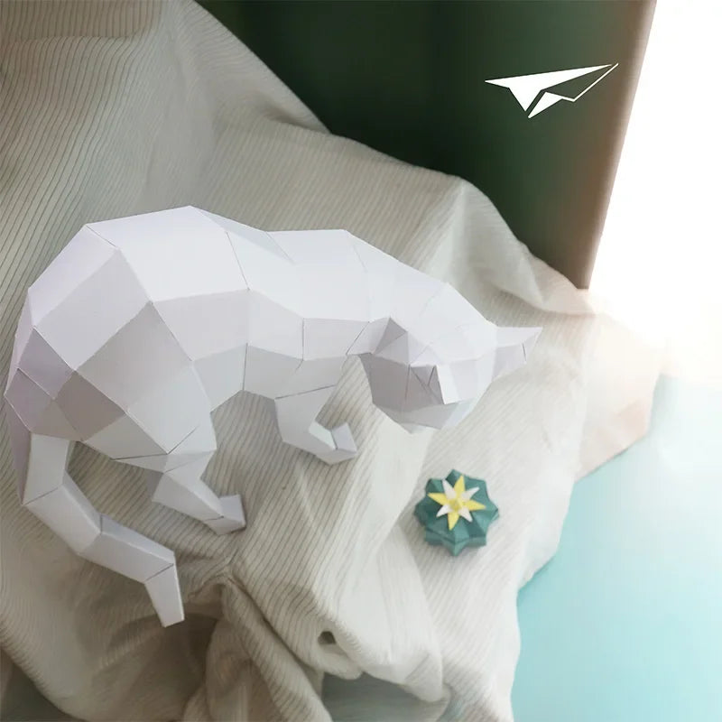 DIY 3D Paper Papercraft Kit – UrbanFolds Papercraft Kit – DIY papercraft kit, angle view