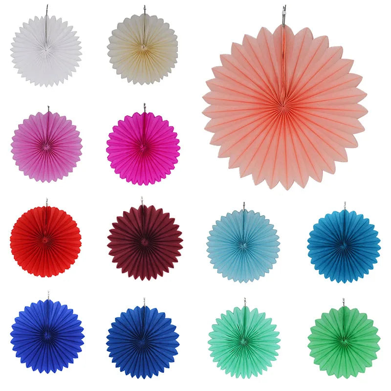 Modern Paper 5Pcs 10/15/20/25/30cm Fan Pinwheel Round Wedding Party Hanging Flower Baby Shower Birthday Party ation – DIY ...
