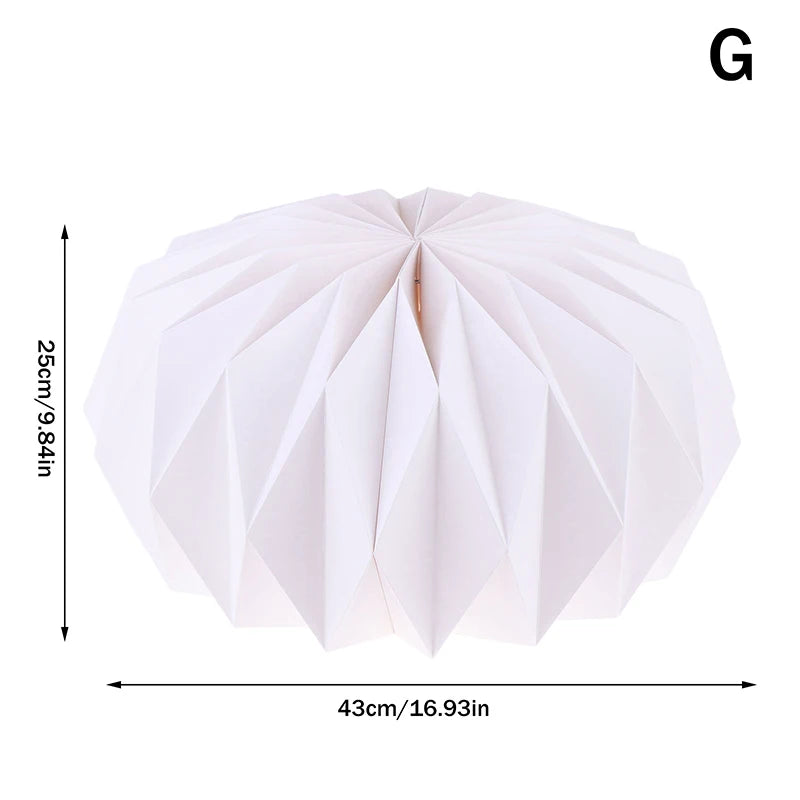 Household Paper Lantern Shade Nordic Style Folding Pendant Light Art Shade Decorative Light Cover For Home Living Room Decor