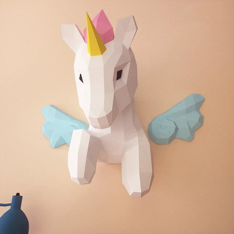 DIY 3D Paper Papercraft Kit – UrbanFolds Papercraft Kit – DIY papercraft kit, angle view