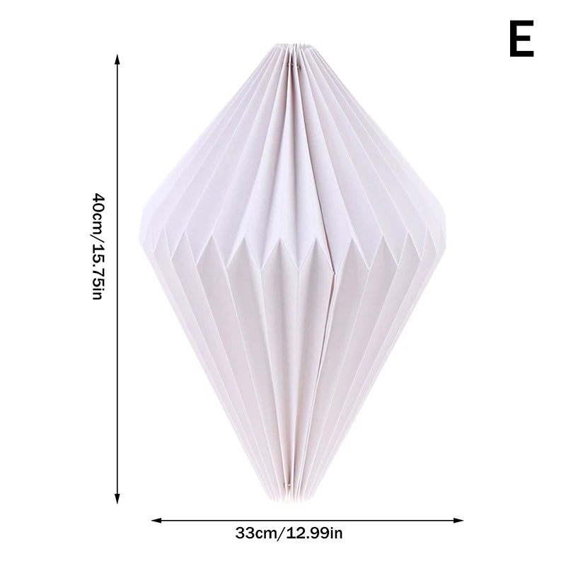 Household Paper Lantern Shade Nordic Style Folding Pendant Light Art Shade Decorative Light Cover For Home Living Room Decor