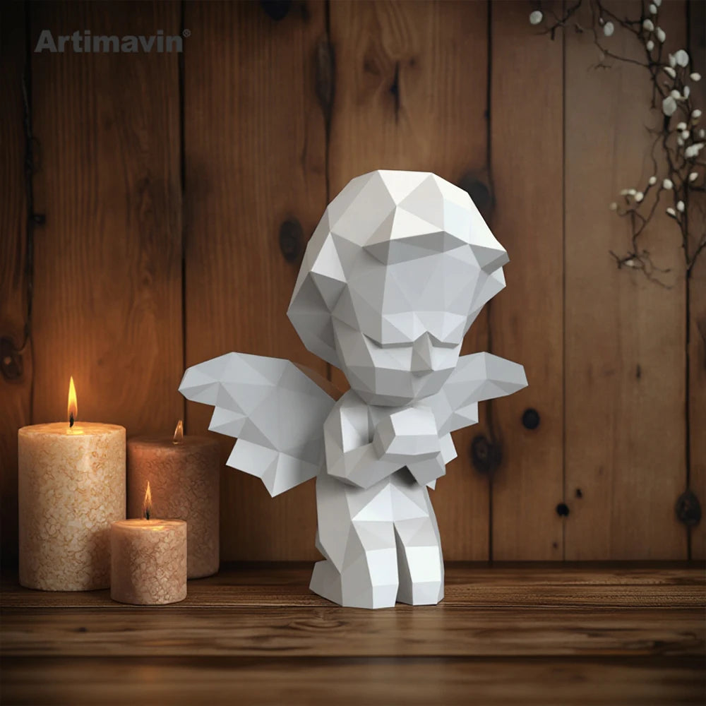 DIY 3D Paper Papercraft Kit – UrbanFolds Papercraft Kit – DIY papercraft kit, angle view
