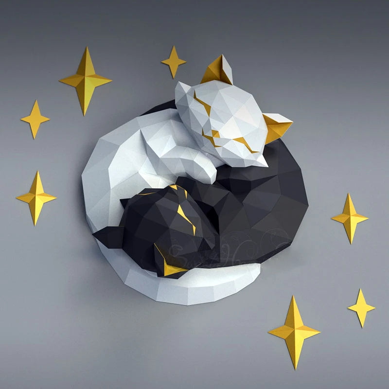 DIY 3D Paper Papercraft Kit – UrbanFolds Papercraft Kit – DIY papercraft kit, angle view