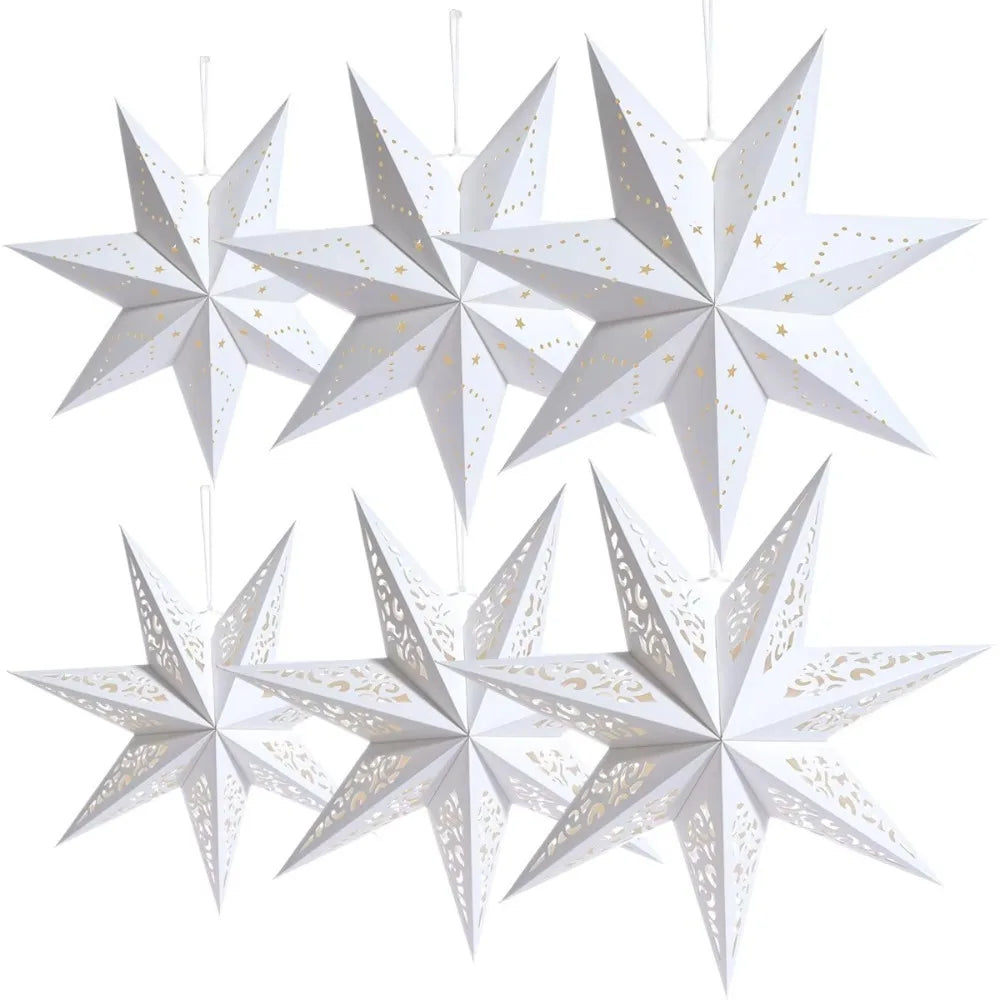 Modern Paper New Hollow Star Hanging s 35/45cm Eid Mubarak Islam Muslim Light Star ations – DIY Folded Lamp Shade – modern...