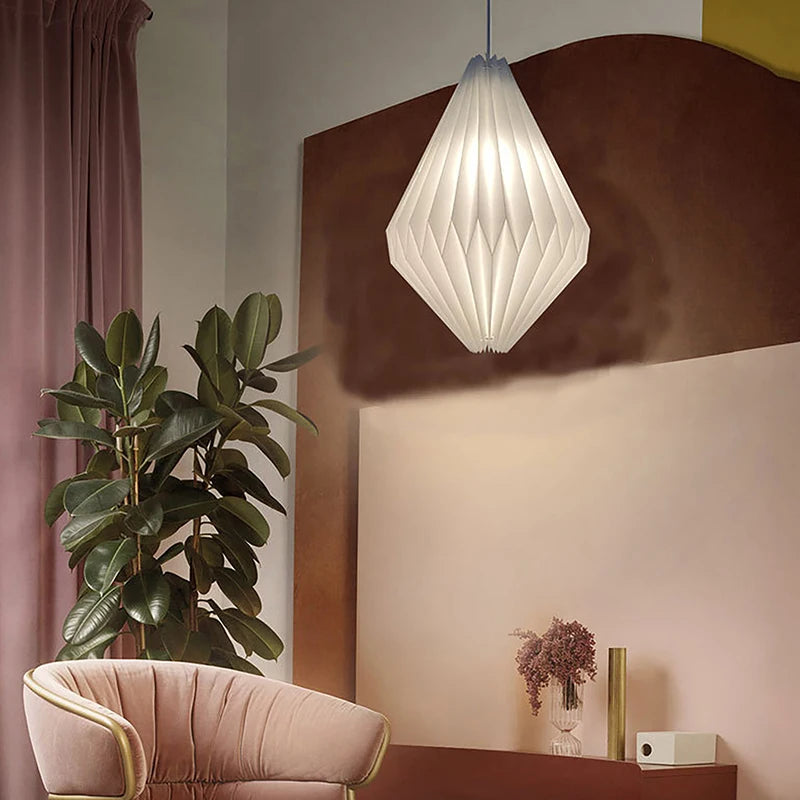 Household Paper Lantern Shade Nordic Style Folding Pendant Light Art Shade Decorative Light Cover For Home Living Room Decor