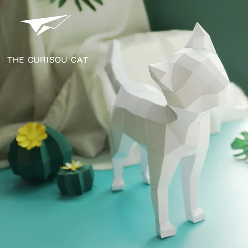 DIY 3D Paper Papercraft Kit – UrbanFolds Papercraft Kit – DIY papercraft kit, angle view