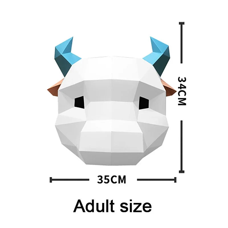 DIY 3D Paper Papercraft Kit – UrbanFolds Papercraft Kit – DIY papercraft kit, front view