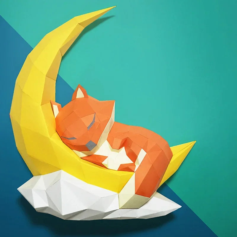 DIY 3D Paper Papercraft Kit – UrbanFolds Papercraft Kit – DIY papercraft kit, front view