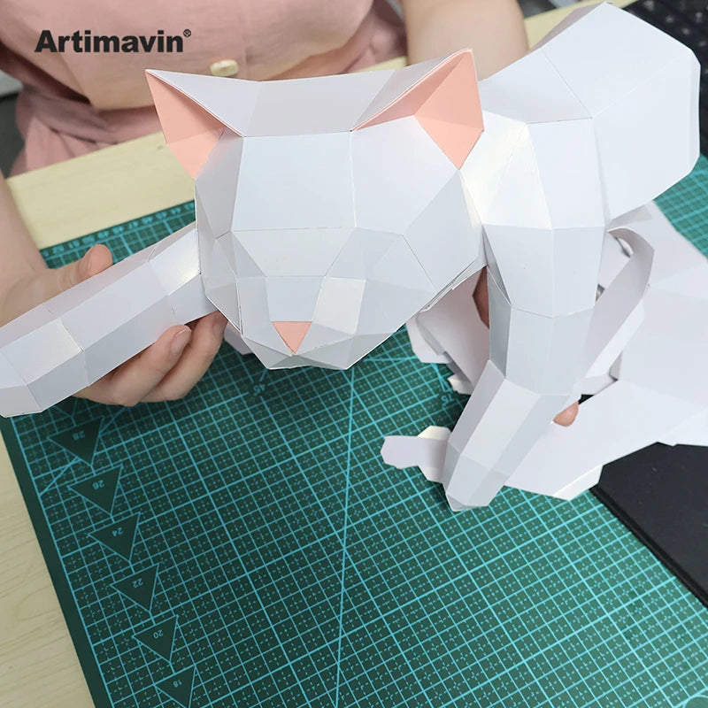 DIY 3D Paper Papercraft Kit – UrbanFolds Papercraft Kit – DIY papercraft kit, in use