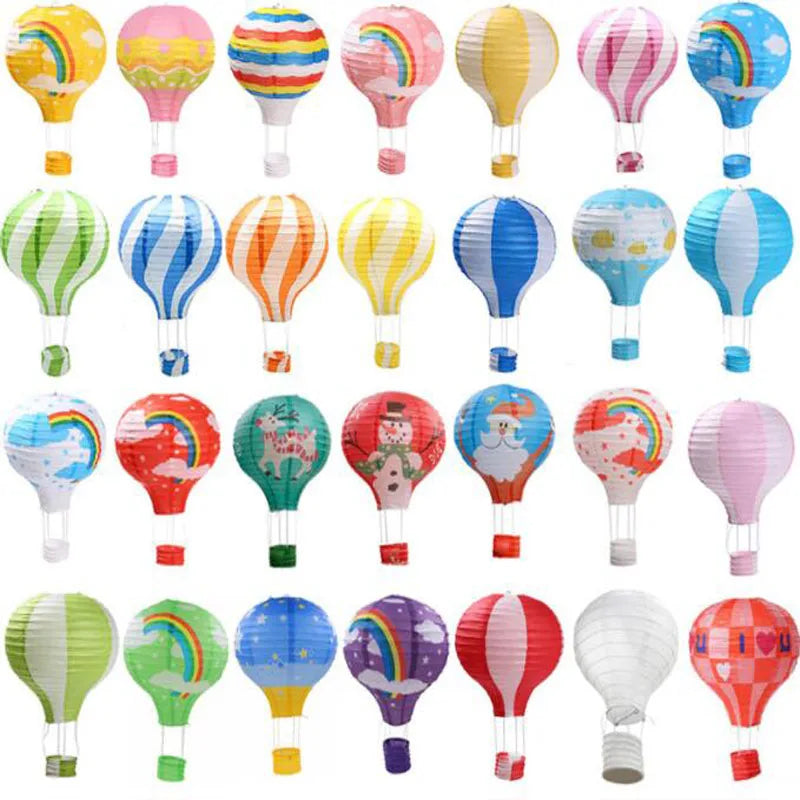 Modern Paper 12inch 30cm Hanging Hot Air Balloon s Reusable Party Ball s Halloween Christmas Wedding Birthday – DIY Folded...