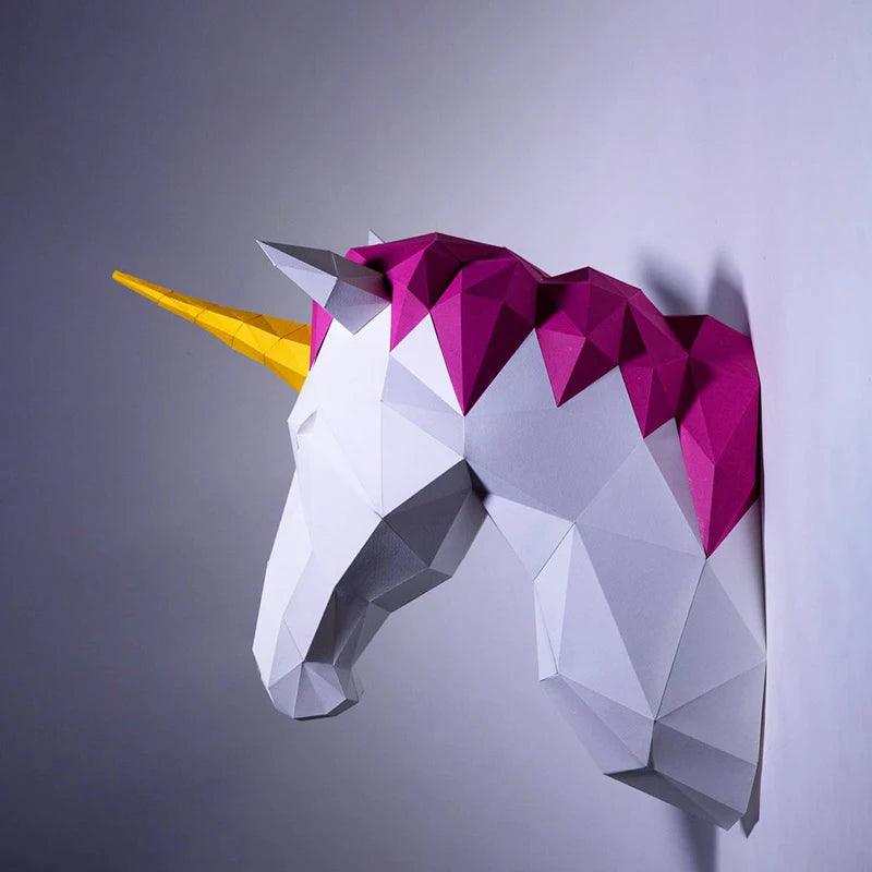 DIY 3D Paper Papercraft Kit – UrbanFolds Papercraft Kit – DIY papercraft kit, angle view