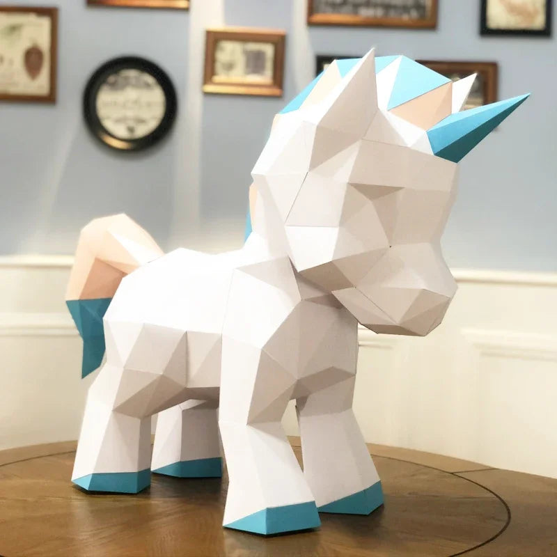 DIY 3D Paper Papercraft Kit – UrbanFolds Papercraft Kit – DIY papercraft kit, angle view