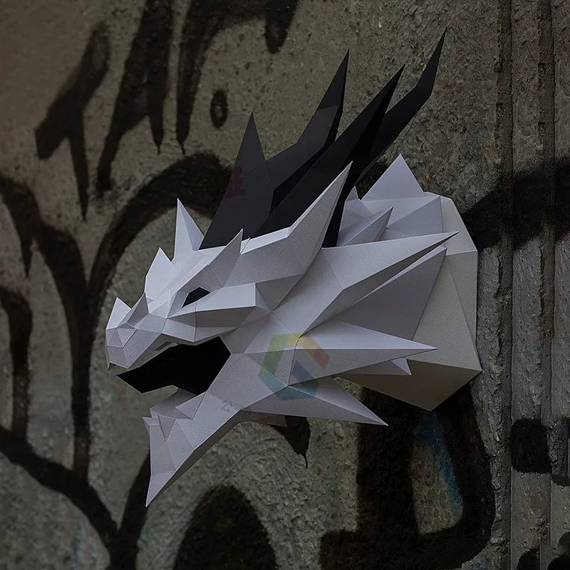 DIY 3D Paper Dragon craft Puzzles Hand Made Toys Low Poly Art ations – craft – UrbanFolds craft – UrbanFolds Papercraft Ki...
