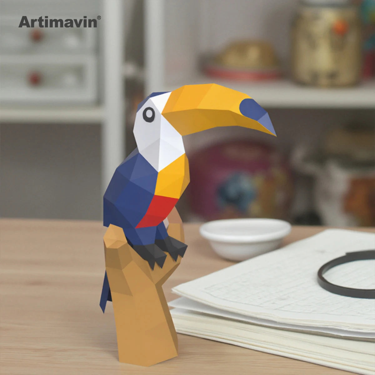 DIY 3D Paper Papercraft Kit – UrbanFolds Papercraft Kit – DIY papercraft kit, angle view