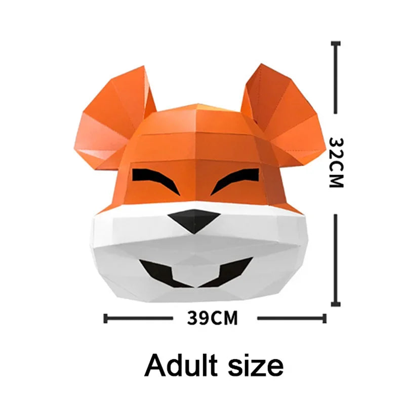 DIY 3D Paper Papercraft Kit – UrbanFolds Papercraft Kit – DIY papercraft kit, front view