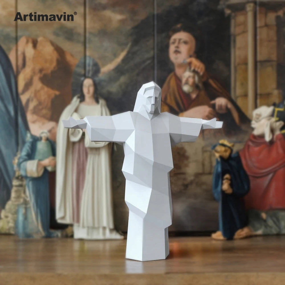DIY 3D Paper Jesus Three-Dimensional ing Mold Handmade Origami Creative Living Room Bedroom Window ation – UrbanFolds Pape...