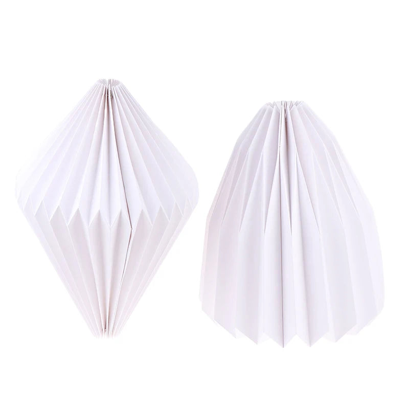 Household Paper Lantern Shade Nordic Style Folding Pendant Light Art Shade Decorative Light Cover For Home Living Room Decor