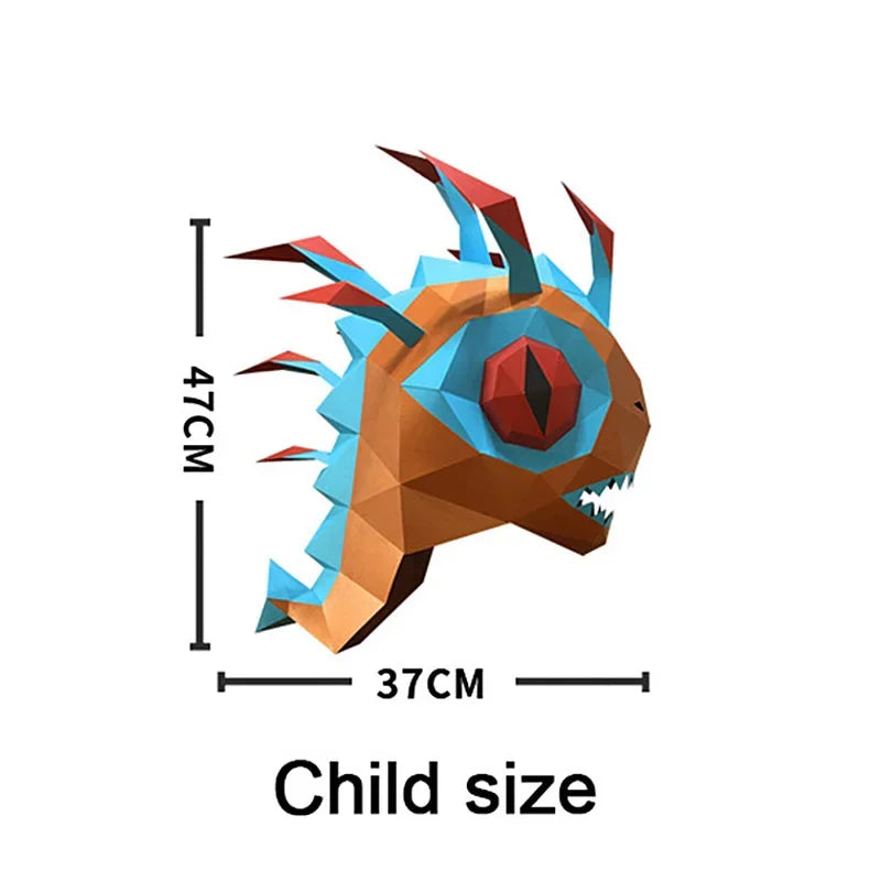 DIY 3D Paper Papercraft Kit – UrbanFolds Papercraft Kit – DIY papercraft kit, front view