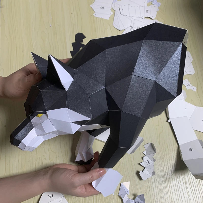 DIY 3D Paper Papercraft Kit – UrbanFolds Papercraft Kit – DIY papercraft kit, in use