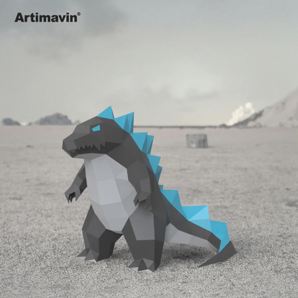 DIY 3D Paper Papercraft Kit – UrbanFolds Papercraft Kit – DIY papercraft kit, angle view