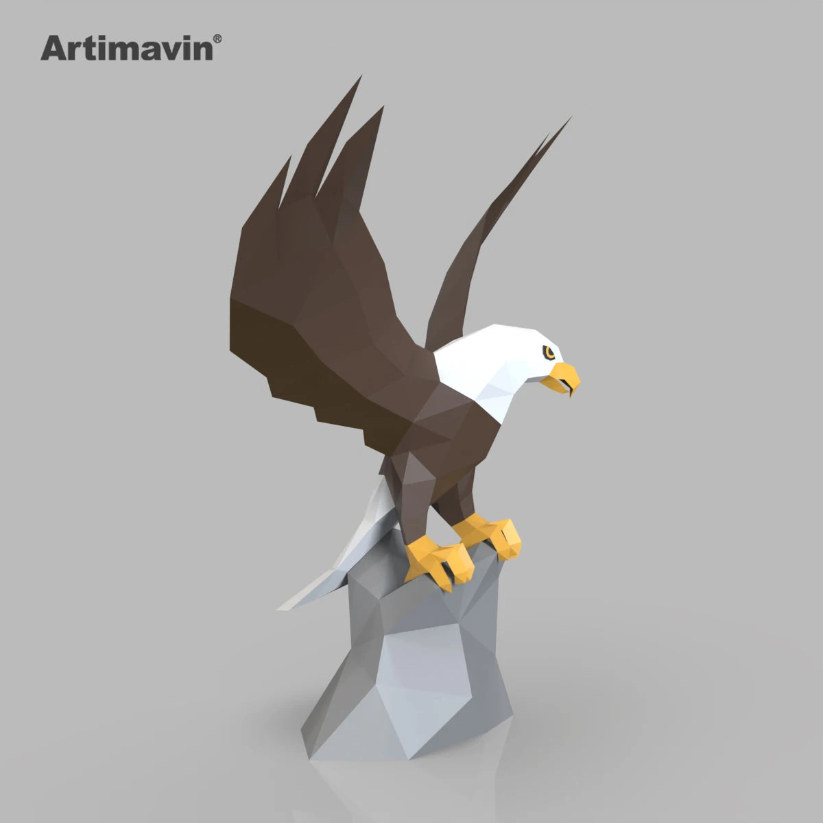 DIY 3D Paper Papercraft Kit – UrbanFolds Papercraft Kit – DIY papercraft kit, angle view
