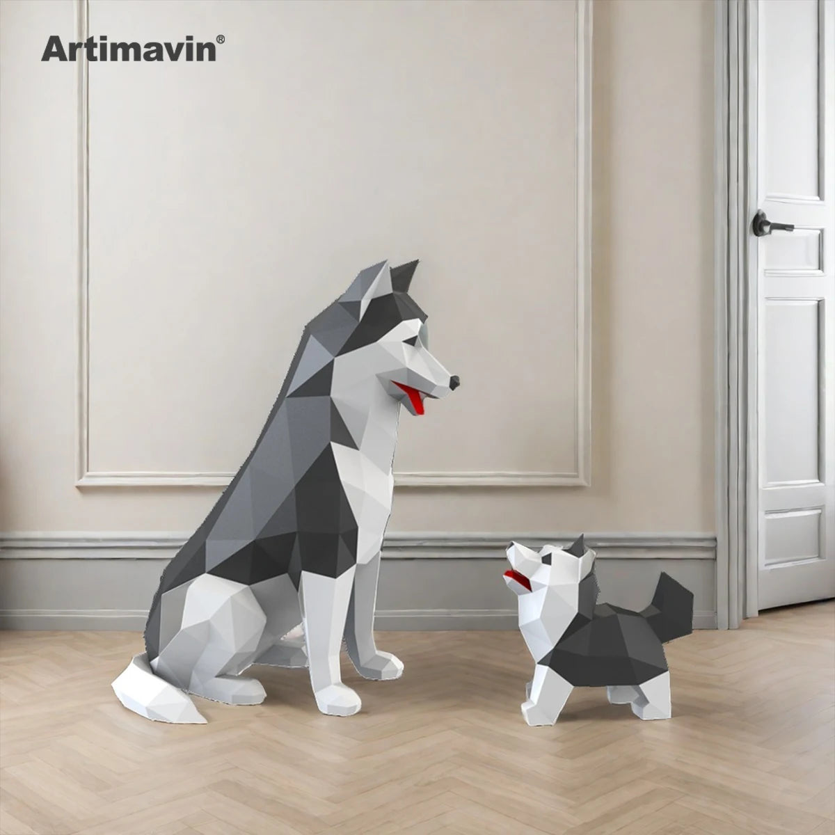 DIY 3D Paper Papercraft Kit – UrbanFolds Papercraft Kit – DIY papercraft kit, angle view