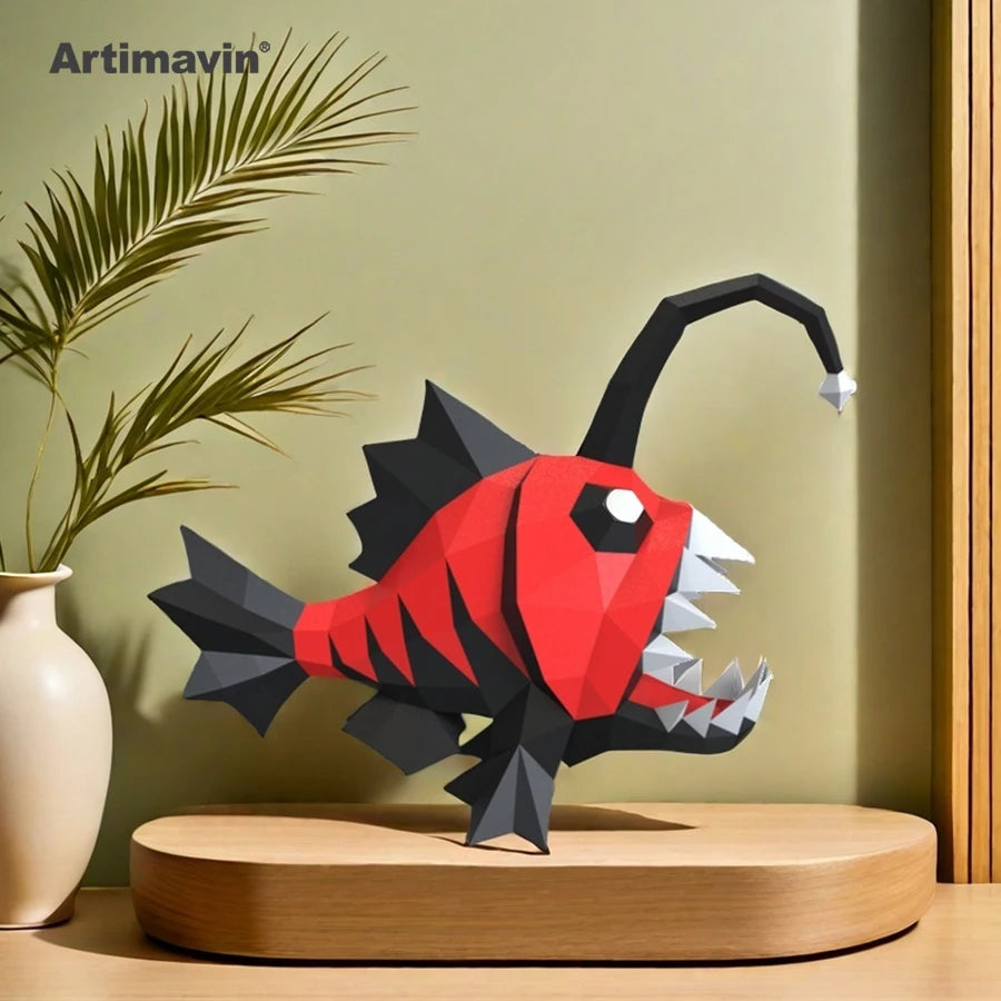 DIY 3D Paper Papercraft Kit – UrbanFolds Papercraft Kit – DIY papercraft kit, angle view