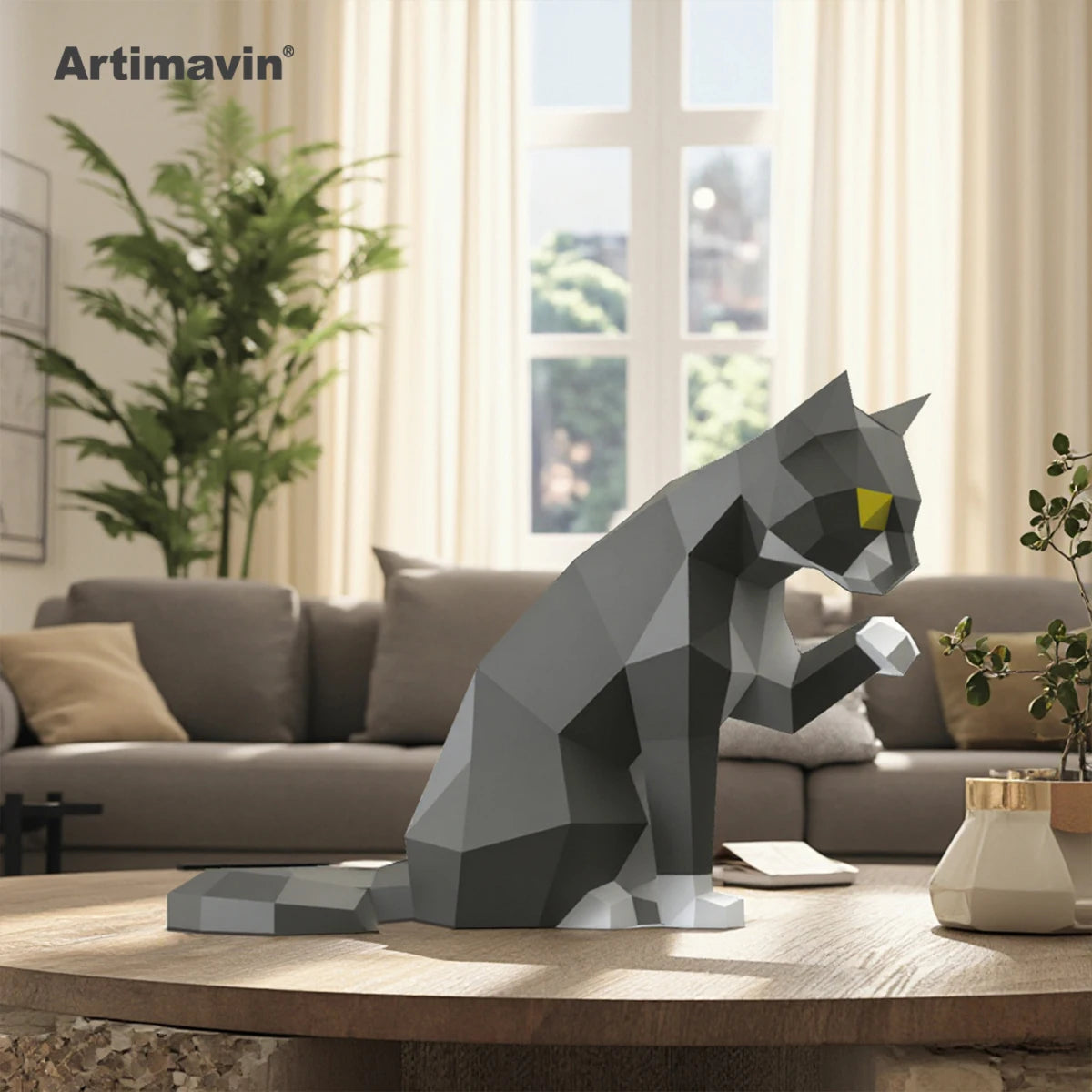 DIY 3D Paper Papercraft Kit – UrbanFolds Papercraft Kit – DIY papercraft kit, angle view
