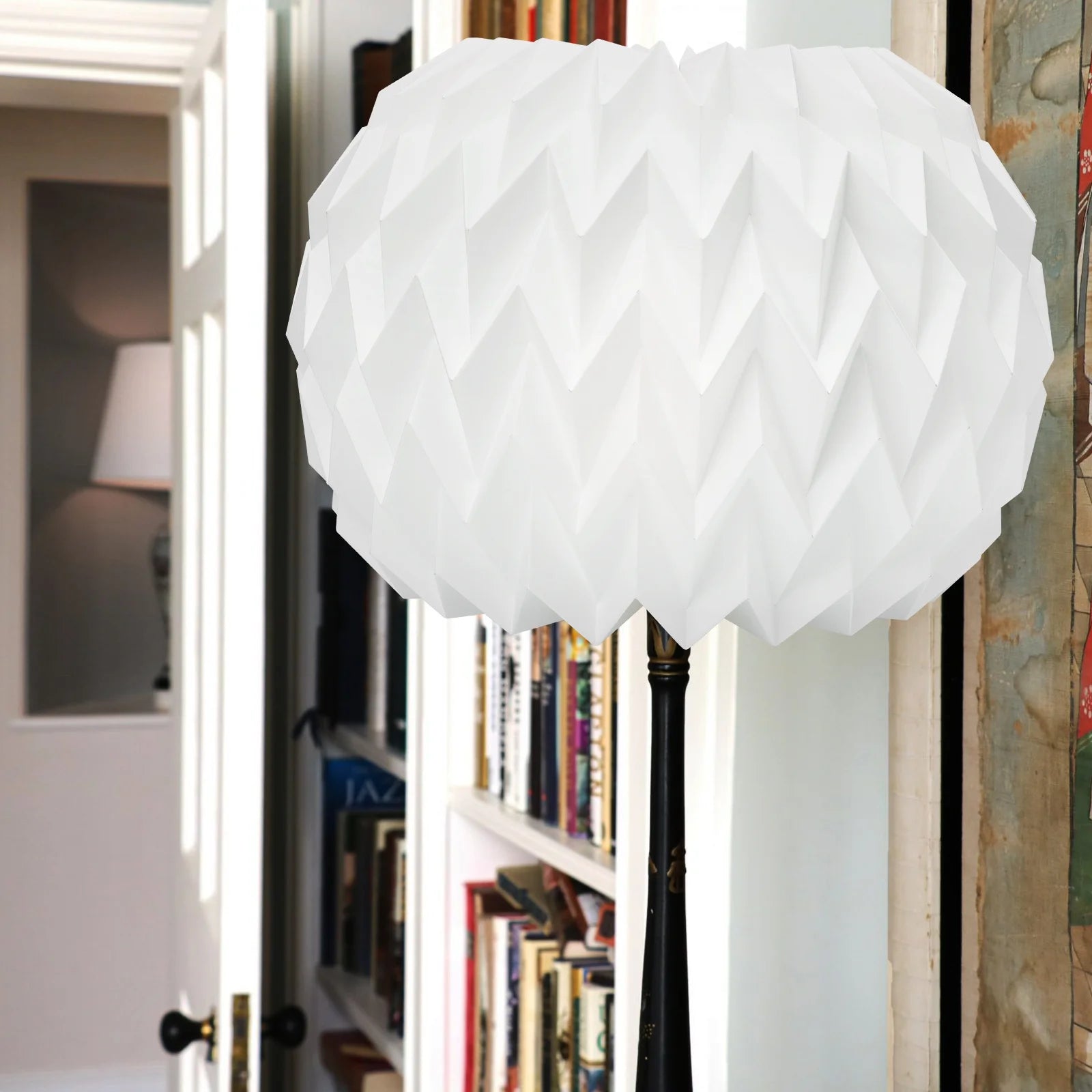 Creative Folding Origami Lantern Lampshade Durable Paper Hanging Lamp Shade Decorative Home Lighting