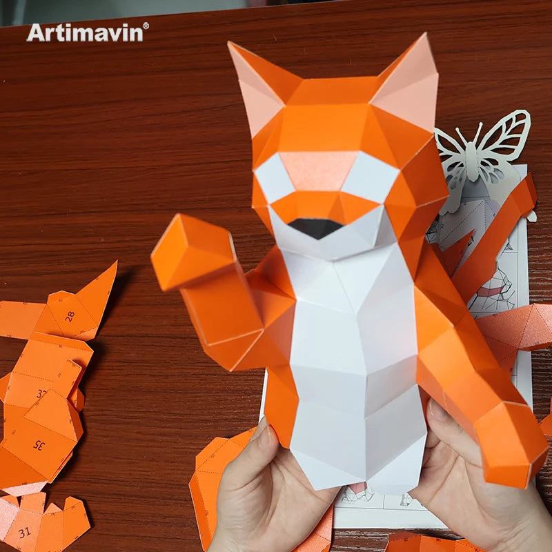 DIY 3D Paper Papercraft Kit – UrbanFolds Papercraft Kit – DIY papercraft kit, package contents