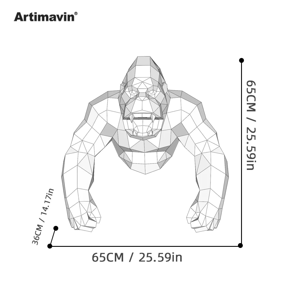 DIY 3D Paper Papercraft Kit – UrbanFolds Papercraft Kit – DIY papercraft kit, front view